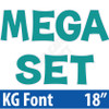 KG 18" 115pc - Mega Set - Solid Teal - Yard Cards