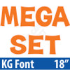 KG 18" 115pc - Mega Set - Solid Orange - Yard Cards