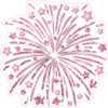 Firework - Style A - Chunky Glitter Light Pink - Yard Card