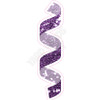 Streamer - Style A - Chunky Glitter Purple - Yard Card