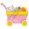 Pink Cart with Toys - Style A - Yard Card