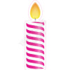 Birthday Candle  - Style A - Solid Hot Pink - Yard Card