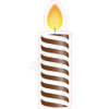 Birthday Candle  - Style A - Solid Brown - Yard Card