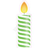 Birthday Candle  - Style A - Solid Light Green - Yard Card