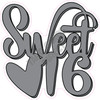 Sweet 16 with Heart - Silver - Style A - Yard Card