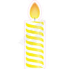 Birthday Candle  - Style A - Solid Yellow - Yard Card