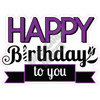 Happy Birthday to You - Purple - Style A - Yard Card