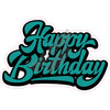 Happy Birthday - Teal - Style B - Yard Card