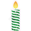 Birthday Candle  - Style A - Large Sequin Medium Green - Yard Card