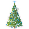 Christmas Tree with Blue Star - Style A - Yard Card