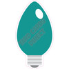 Christmas Light Bulb - Teal - Yard Card