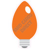 Christmas Light Bulb - Orange - Yard Card