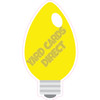 Christmas Light Bulb - Yellow - Yard Card