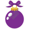 Christmas Ornament Bulb - Purple - Yard Card