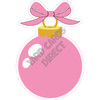 Christmas Ornament Bulb - Pink - Yard Card