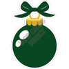 Christmas Ornament Bulb - Dark Green - Yard Card