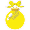 Christmas Ornament Bulb - Yellow - Yard Card