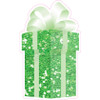 Present - Style A - Chunky Glitter Light Green - Yard Card