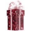 Present - Style A - Large Sequin Burgundy - Yard Card