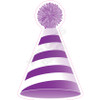 Party Hat - Style A - Solid Purple - Yard Card