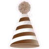 Party Hat - Style A - Solid Brown - Yard Card