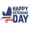 Statement - Happy Veterans Day with Eagle - Style A - Yard Card