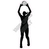 Volleyball - Silhouette - Style B - Yard Card