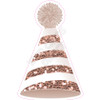 Party Hat - Style A - Chunky Glitter Rose Gold - Yard Card