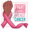 Statement - Fight Against Breast Cancer - Dark Skin - Style A - Yard Card