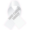 Awareness Ribbon - White - Style A - Yard Card