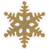 Snowflake - Old Gold With Glitter - Style A - Yard Card