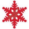 Snowflake - Red - Style B - Yard Card