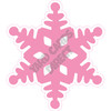 Snowflake - Light Pink - Style B - Yard Card