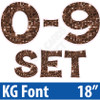 KG 18" 10pc 0-9 - Set - Large Sequin Brown - Yard Card