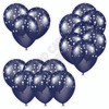 Balloon Cluster - Dark Blue With Stars - Yard Card