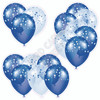 Balloon Cluster - Medium Blue & Medium Blue Tinted With Stars - Yard Card