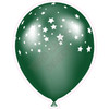 Balloon  - Dark Green  With Stars - Yard Card