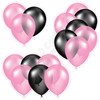 Balloon Cluster - Solid Light Pink & Black - Yard Card