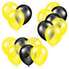 Balloon Cluster - Solid Yellow & Black - Yard Card