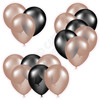 Balloon Cluster - Solid Rose Gold & Black - Yard Card