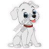Puppy - White - Style A - Yard Card