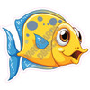 Fish - Yellow and Blue - Style A - Yard Card