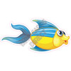 Fish - Blue and Yellow - Style A - Yard Card