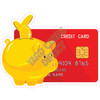 Credit Card with Piggy Bank - Red - Style A - Yard Card