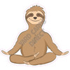 Sloth Meditation  - Style A - Yard Card