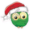 Owl with Santa Hat - Style A - Yard Card