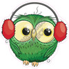 Owl with Ear Muffs - Style A - Yard Card