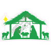 Nativity Scene - Green - Style A - Yard Card