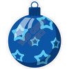 Christmas Ornamanet Bulb - Stars - Blue - Style A - Yard Card