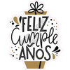 Statement - Feliz Cumple Anos - Old Gold - Style C - Yard Card